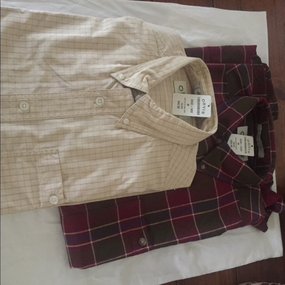 Two Men’s Short Sleeve Shirts